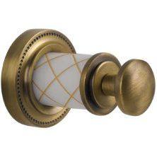 Boheme Крючок для ванной комнаты Murano, бронза\белый 10906-W-BR