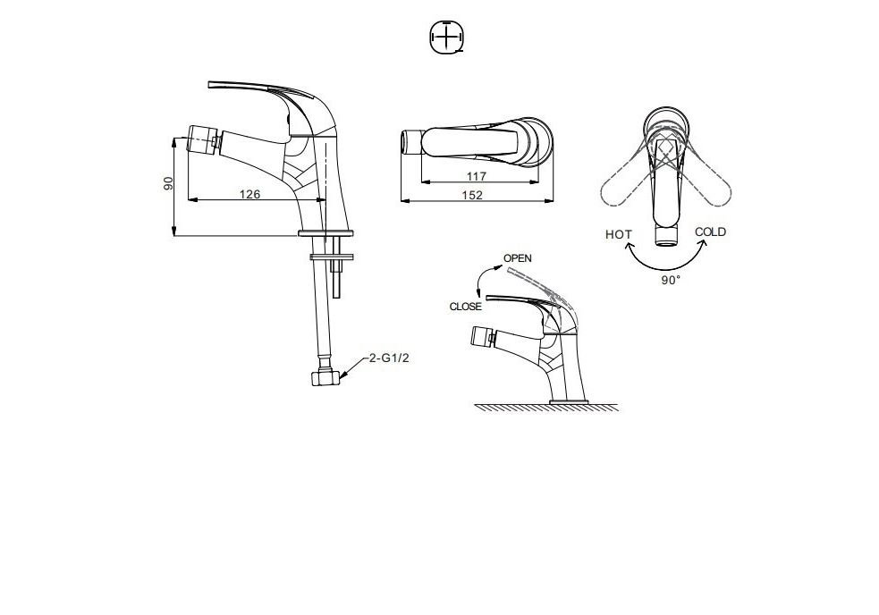 Приобрести смеситель для биде bravat fit f3135188cp-rus