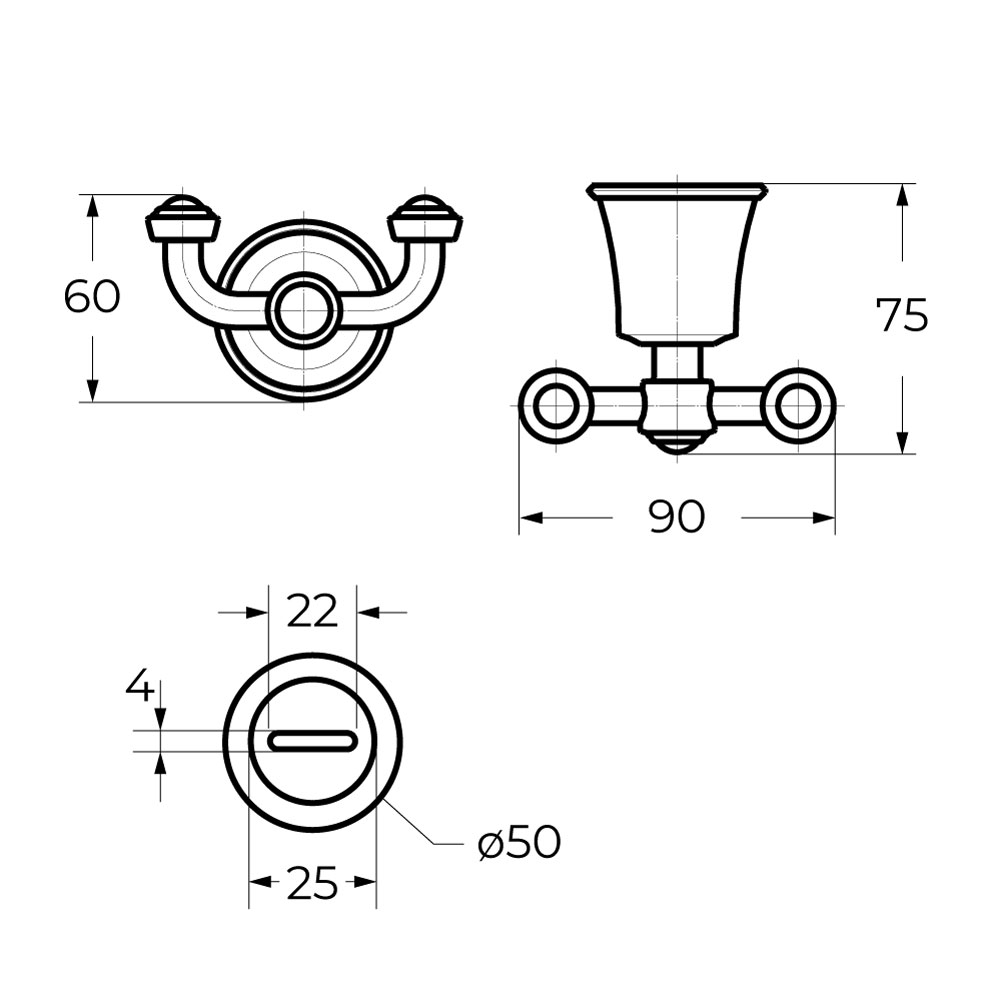 Приобрести cezares крючок liberty, двойной, хром czr-f-8988