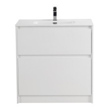 BelBagno Тумба с раковиной KRAFT 39 80 см, напольная Bianco Opaco, белая раковина