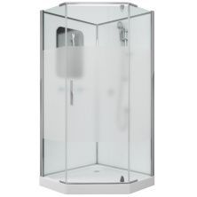 Grossman Душевая кабина Classic 90х90 см, пентагональная, хром\ матовое GR171D