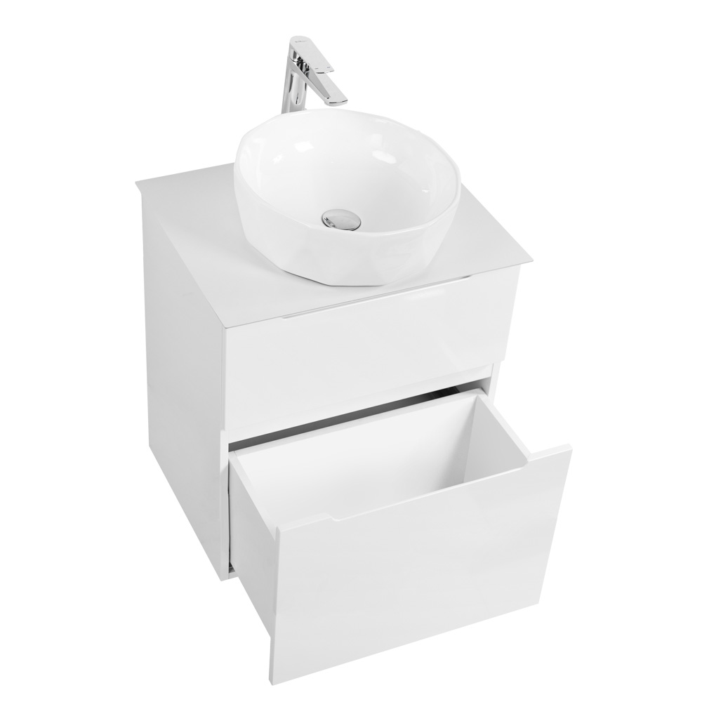 Приобрести belbagno тумба со столешницей etna-h60 60 см, подвесная bianco lucido