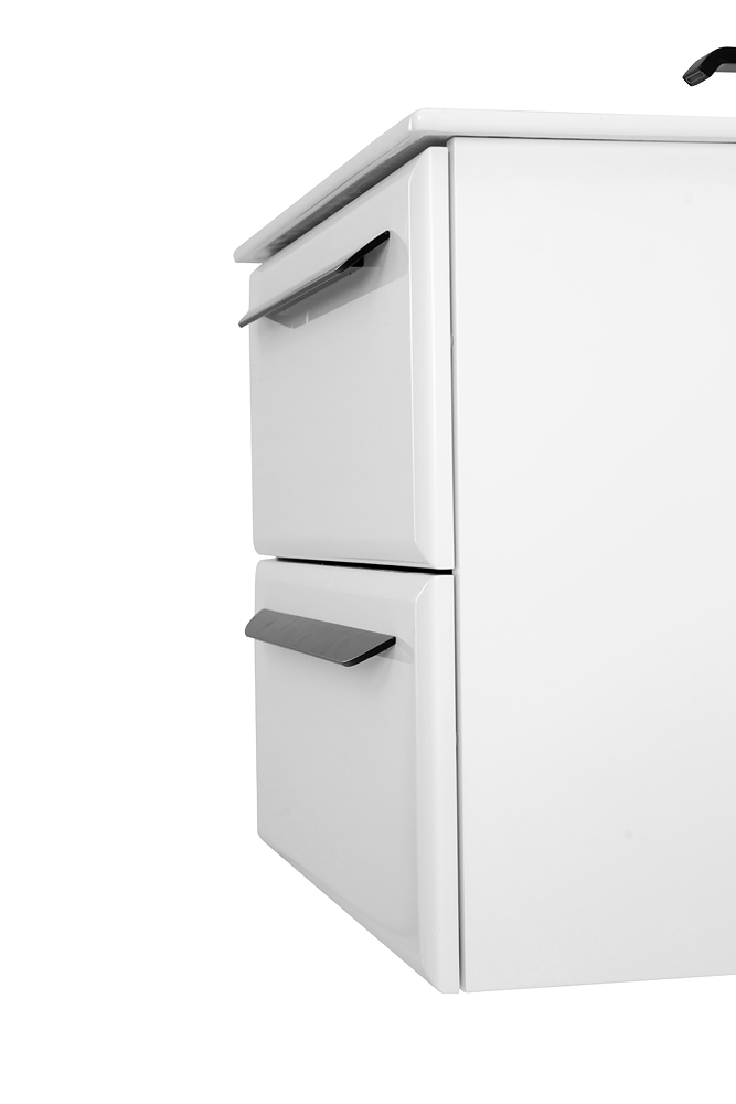 Приобрести cezares тумба подвесная с раковиной eco-cer 60 см bianco lucido, белый глянец eco-cer-600-2c-so-bl