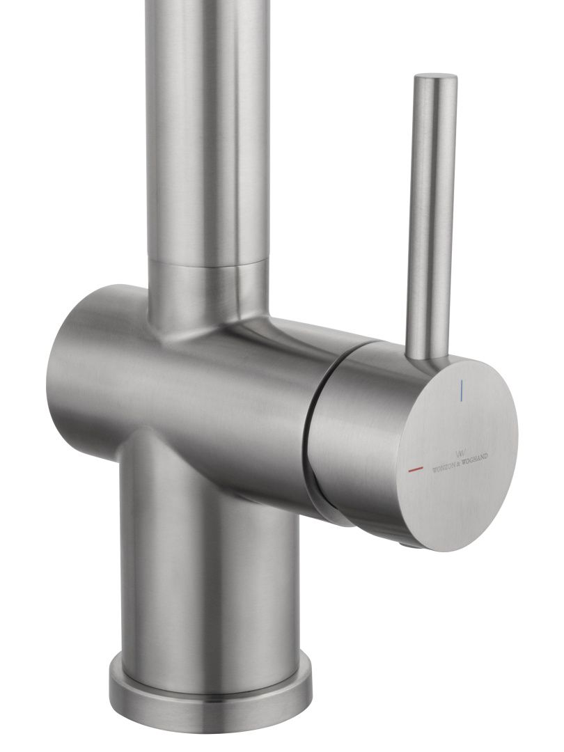 Приобрести смеситель для кухни с гибким изливом wonzon & woghand, брашированный никель (ww-88438003-bn)