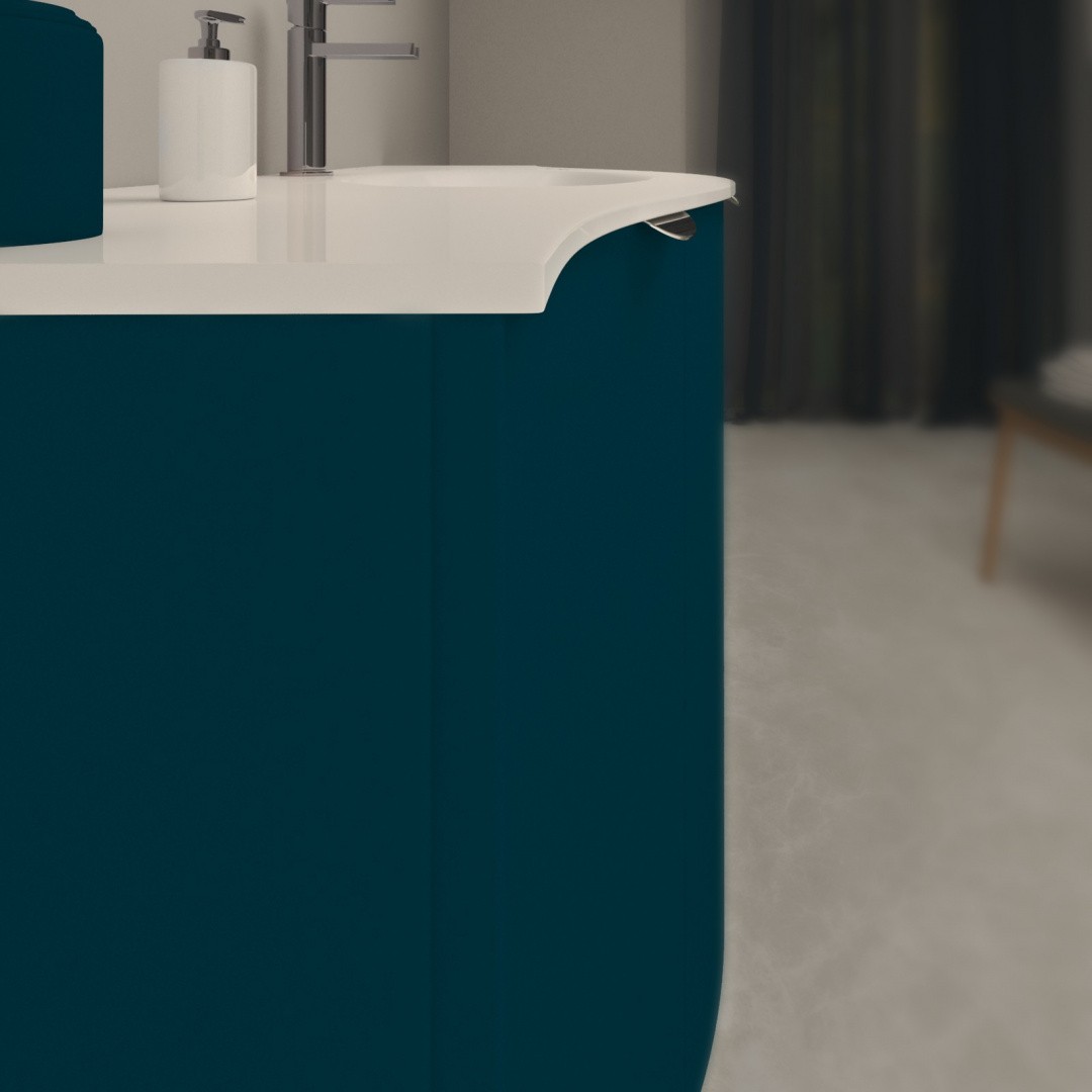 Приобрести cezares тумба подвесная с раковиной rialto 104х65см, голубая