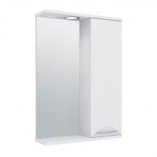AQUA DE MARCO Зеркало-шкаф ELEGANSE 50 см, правое, белый\хром 1050CELE/R