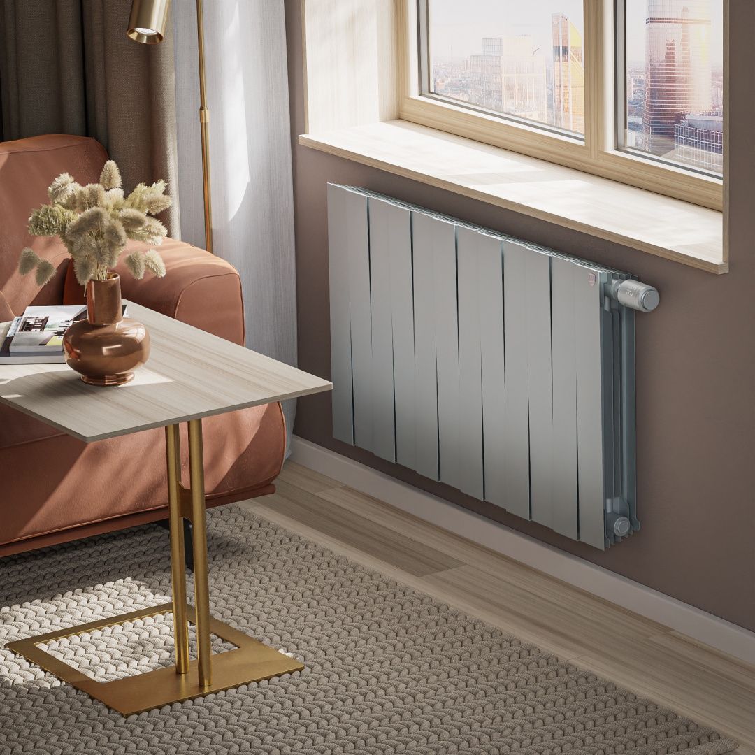 Приобрести royal thermo радиатор биметаллический pianoforte 500 /silver satin ( серебристый ) vdr80 - 12 секц.