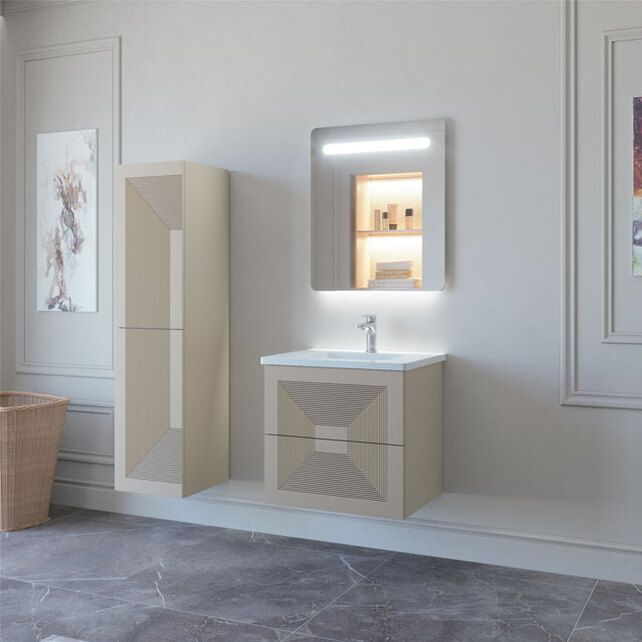 Приобрести caprigo тумба с раковиной modo quarta 60 см, светло бежевая