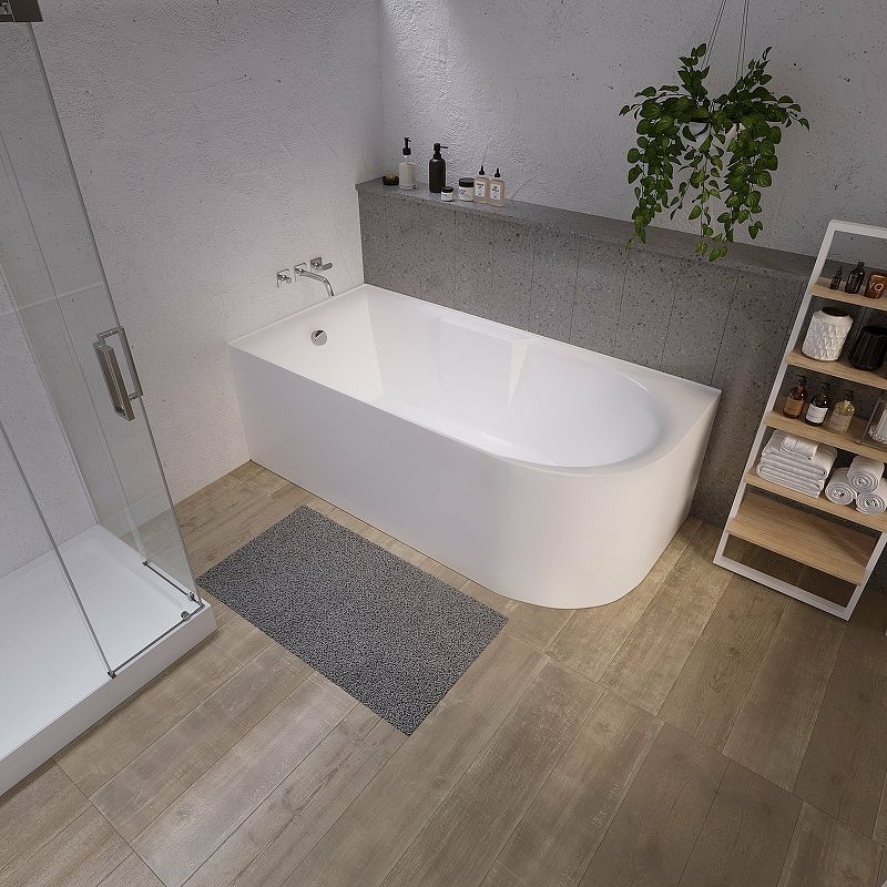 Приобрести grossman акриловая ванна 150x75 см, пристенная, белая gr-2201l