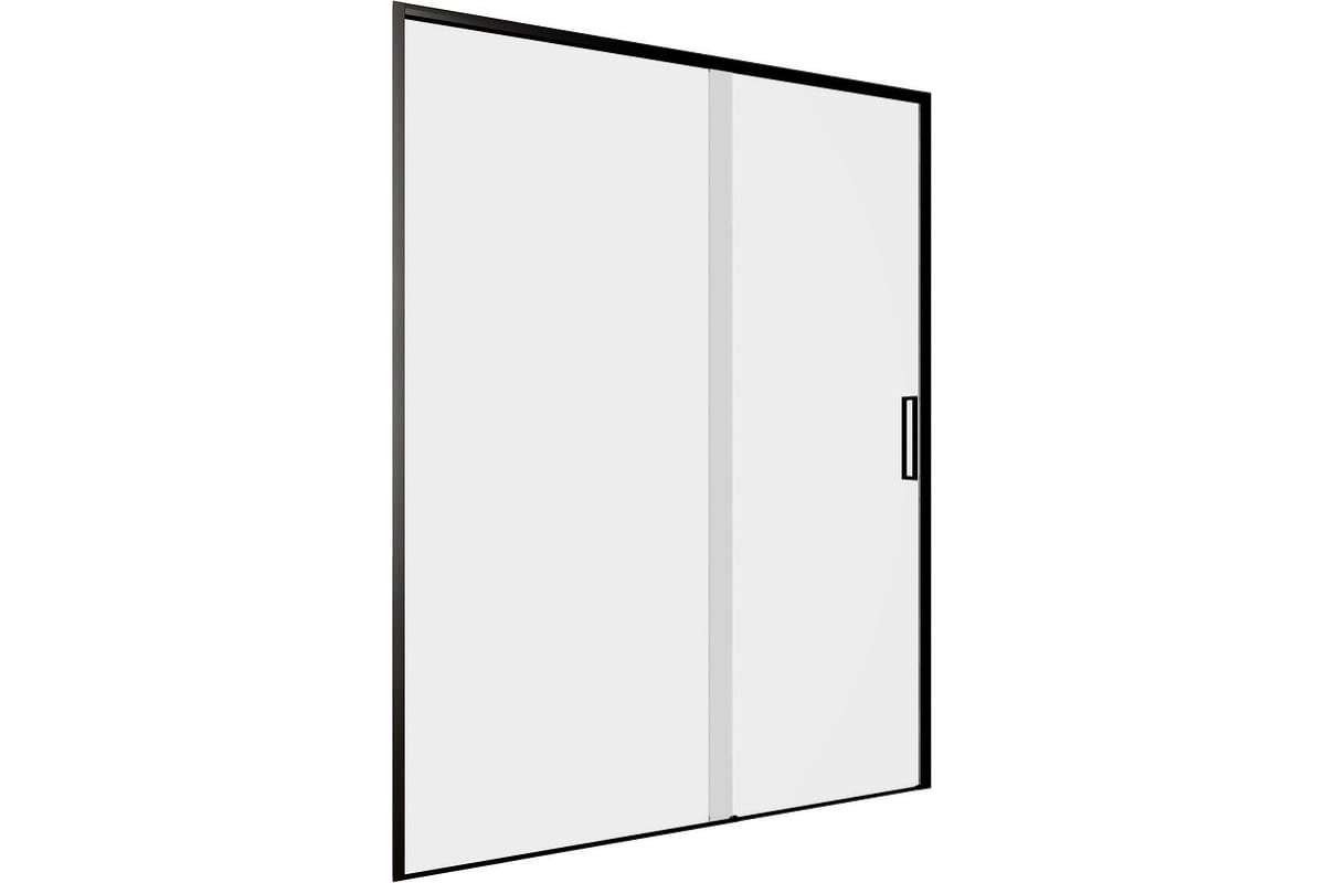 Приобрести aquanet душевая дверь pleasure evo 140 ae65-n140-bt профиль черный, прозрачное стекло