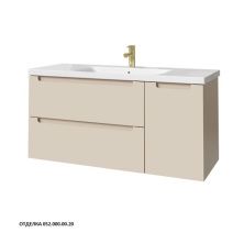 Caprigo Тумба с раковиной TERMIN-Smalty 120 см, правая, кремовая, эмаль