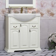 Opadiris Тумба напольная с раковиной Риспекто 80 см, слоновая кость