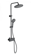 Душевая система с термостатом WONZON & WOGHAND MUSE Corno, Черный матовый (WW-B3110-MB)