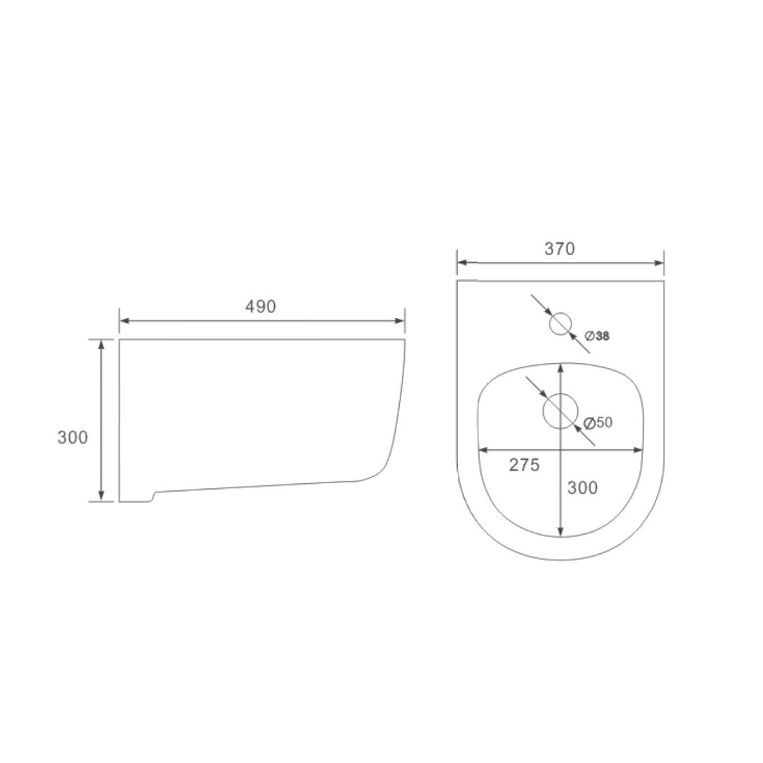 Приобрести vincea биде подвесное evo, белое vb1-34s