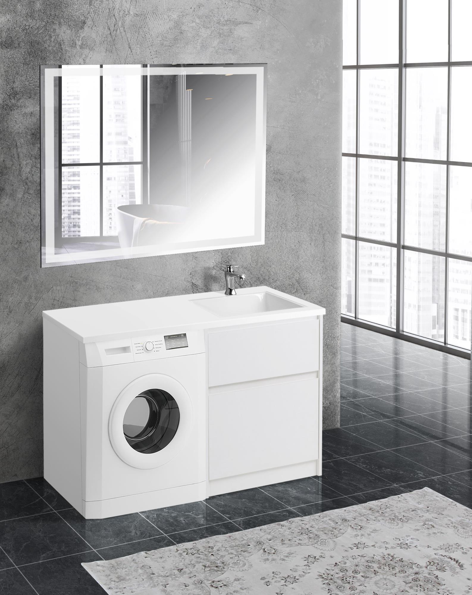 Приобрести belbagno тумба с раковиной kraft 120 см, напольная kraft-lvd-58/120-r bianco opaco, белая раковина