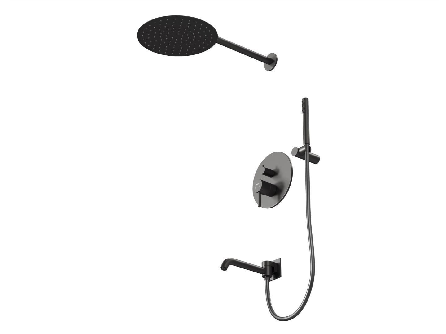 Приобрести hayzburg встраиваемая душевая система, черный хром hb-2001bch