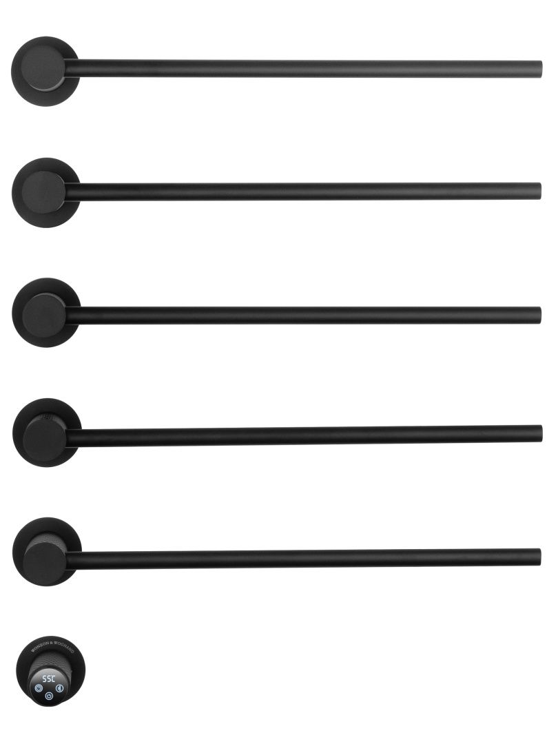 Приобрести полотенцесушитель электрический встраиваемый wonzon & woghand münchen, черный матовый (ww-a355-mb)