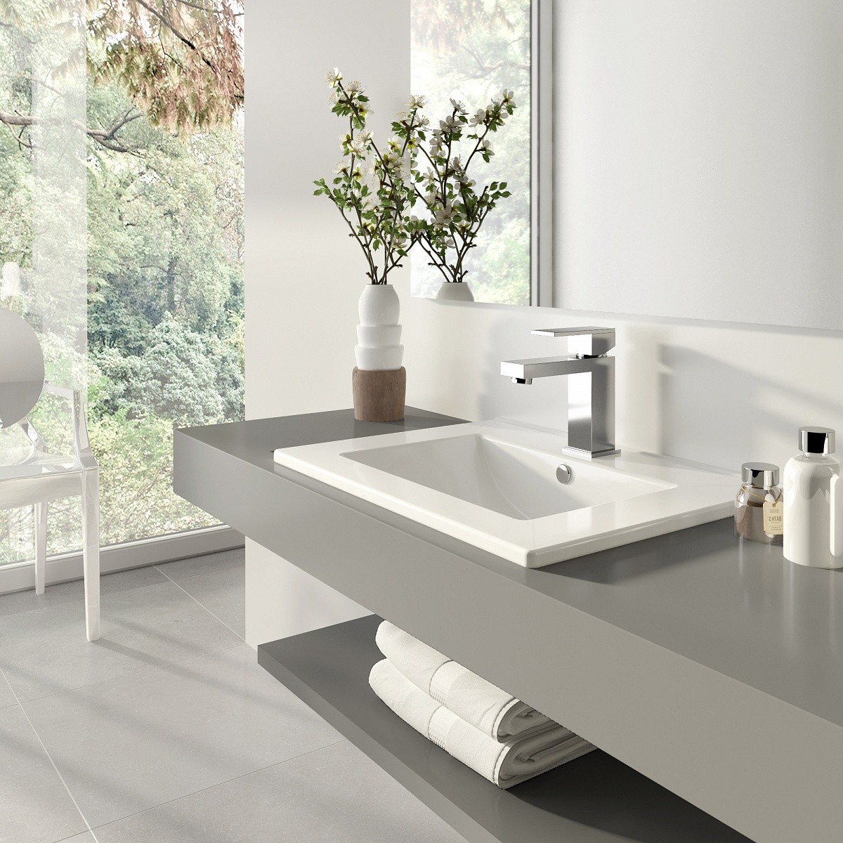 Приобрести раковина sanita luxe quadro 75х18 см