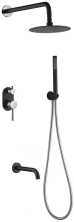 Boheme Душевая система Uno, встраиваемая, черный\хром 464-2-BCR