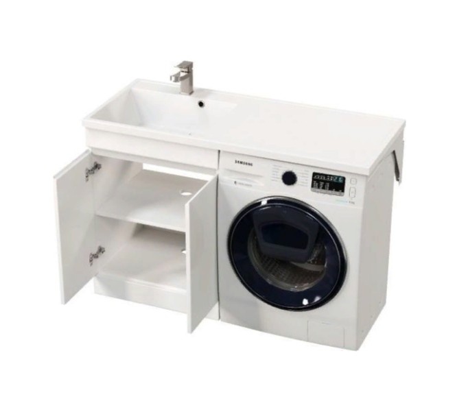 Приобрести mirsant тумба напольная next 60 см с раковиной столешницей fly 2 120 см под стиральную машину, левая ут000072520