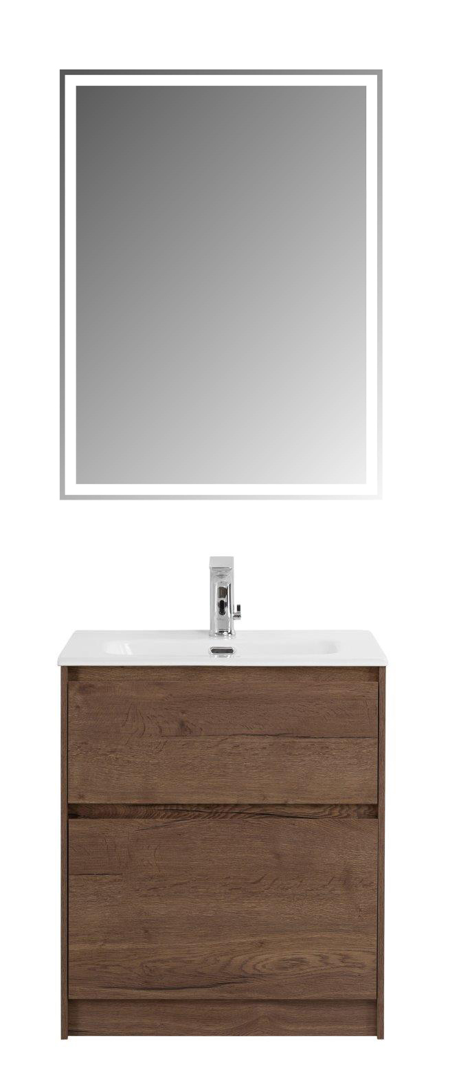 Приобрести belbagno тумба с раковиной kraft 39 50 см, подвесная rovere tabacco, белая раковина