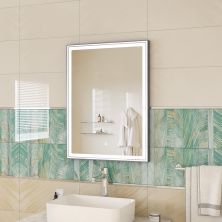 Continent Зеркало с подсветкой Strong 70х90 см, сенсорный включатель, серое