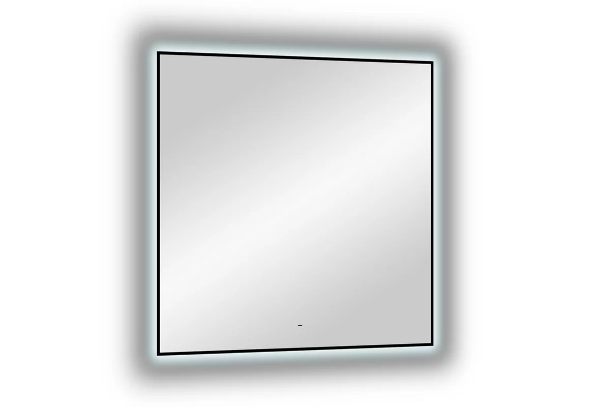 Приобрести continent зеркало с подсветкой amer 100х100 см, черное