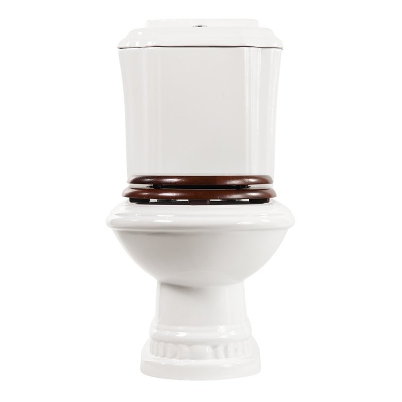 Приобрести cezares напольный унитаз-компакт king palace, белый\орех\хром, крышка с микролифтом