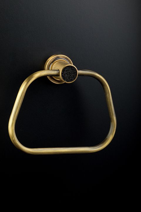 Приобрести boheme полотенцедержатель royale cristal, бронза\черный 10925-br-b