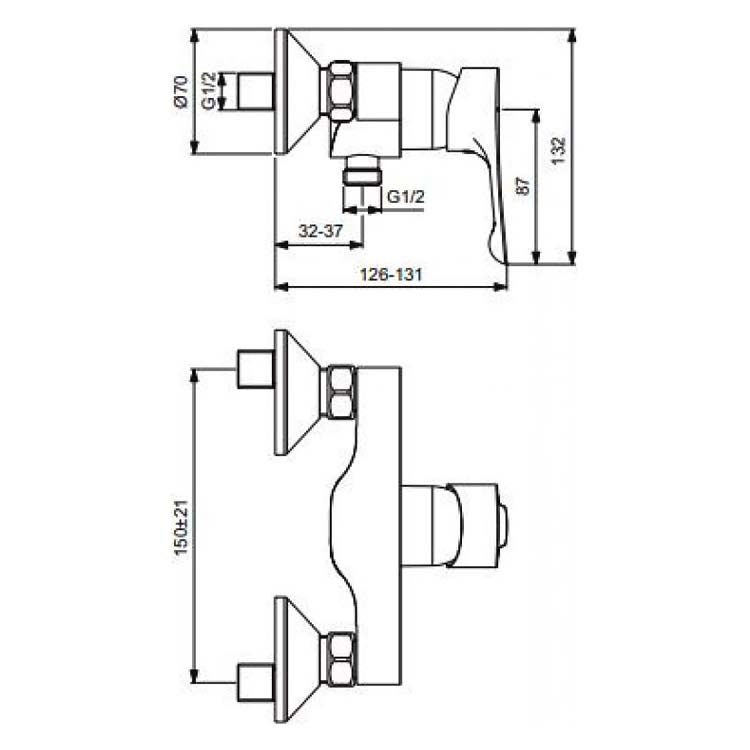 Приобрести смеситель для душа vidima wave ba415aa