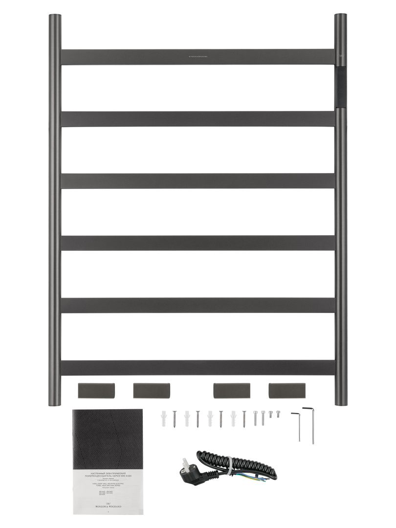 Приобрести полотенцесушитель электрический wonzon & woghand essen, темный графит (ww-a405-gm)