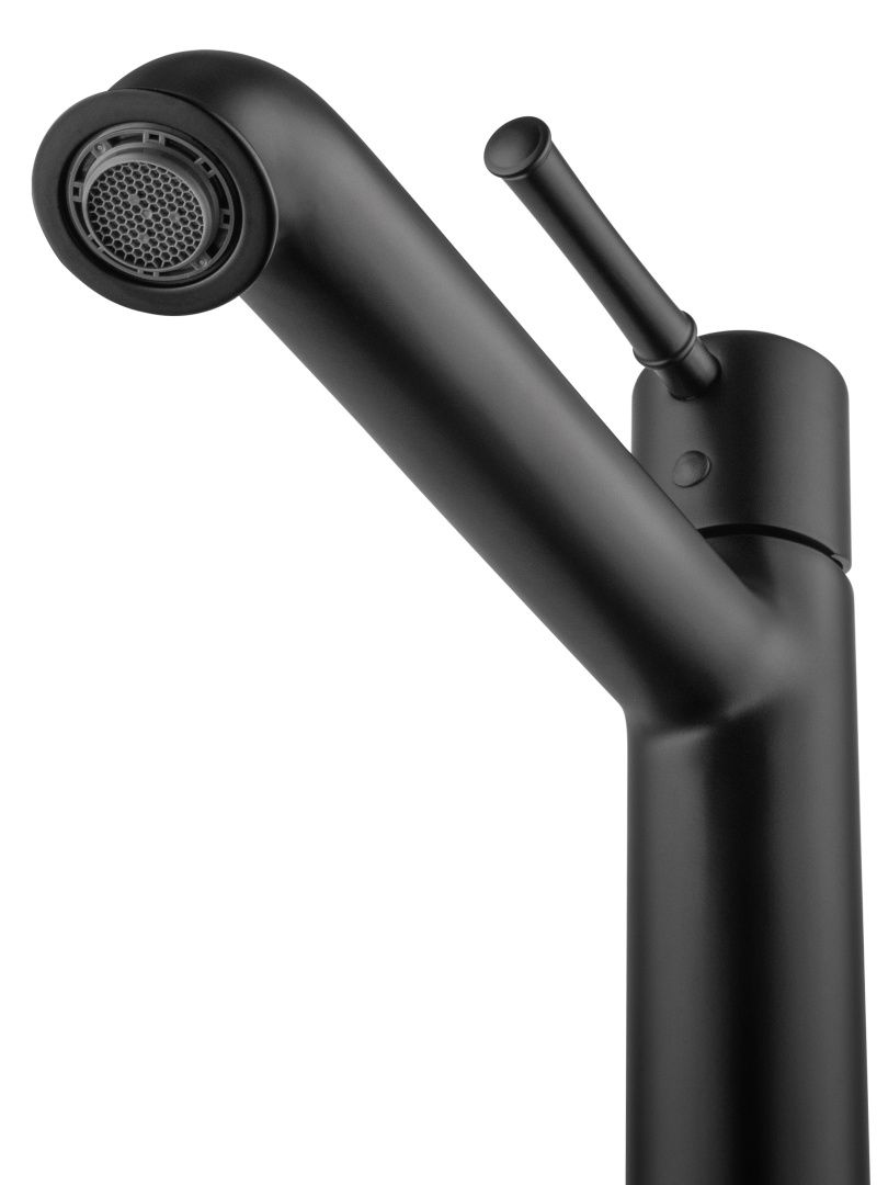 Приобрести смеситель для раковины высокий wonzon & woghand tor, черный матовый (ww-88019073-mb)