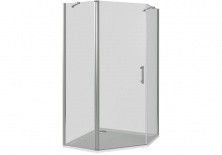 Ограждение душевое Bas Mokka PNT-100-C-WE 100х100 см, алюминий/прозрачное