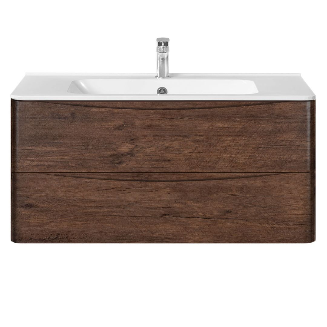 Приобрести vincea тумба подвесная paola 100 см, темное дерево vmc-2p100rw;vcb-2vp100w