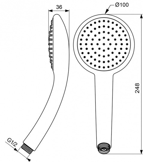 Приобрести душевая лейка vidima fresh m 1-функциональная 100 мм, хром ba209aa