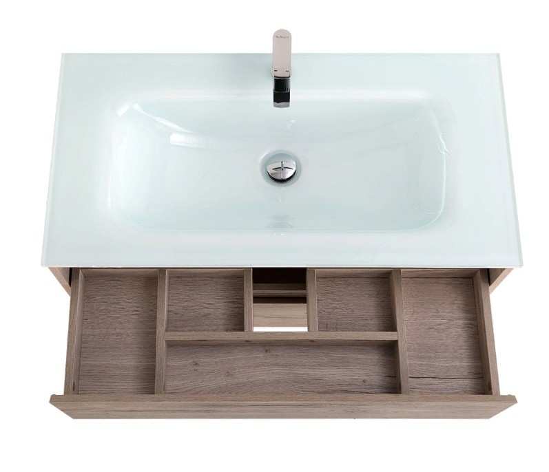Приобрести тумба подвесная с раковиной belbagno kraft-1000-2c-so-rgb 100 см, rovere galifax bianco