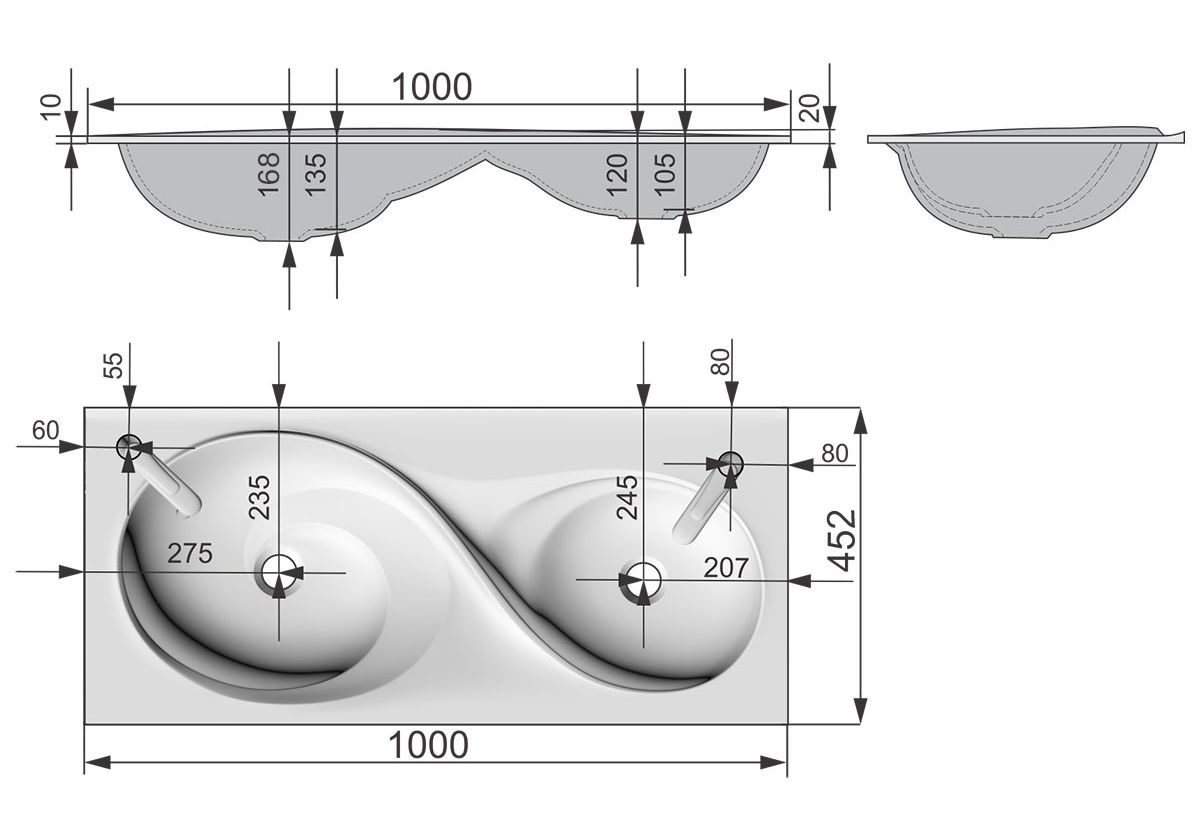 Приобрести тумба подвесная с раковиной velvex otto 100 см tpott.100-21.11, белый