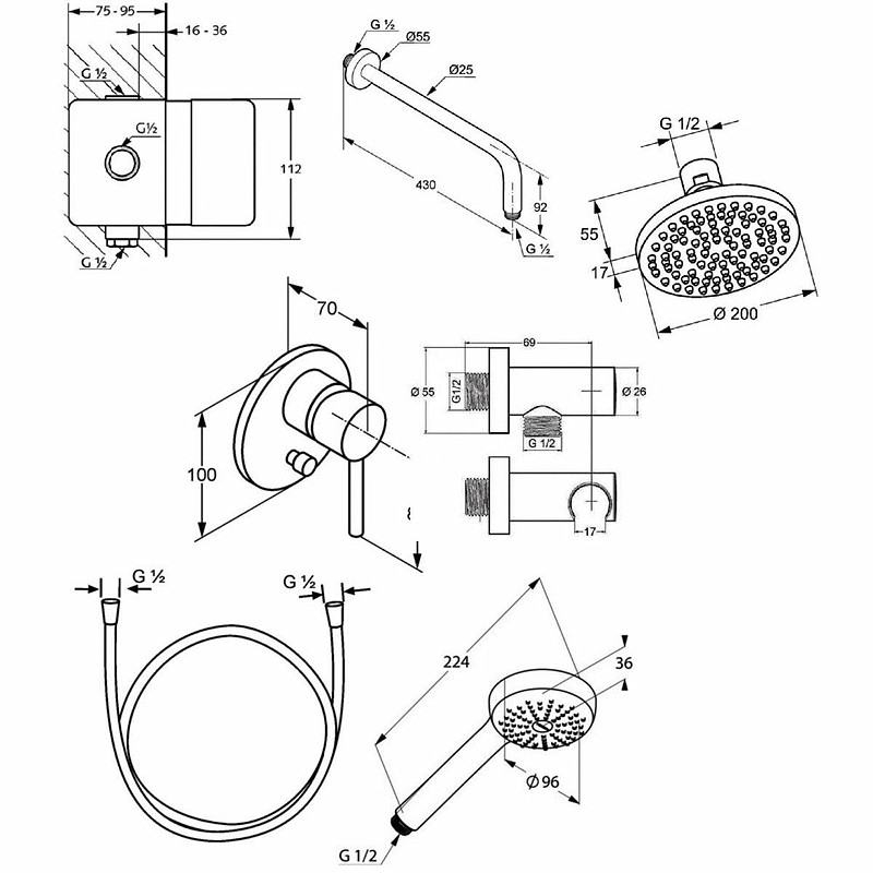 Приобрести kludi bozz набор продуктов 7in1 для душа, арт. 386300576