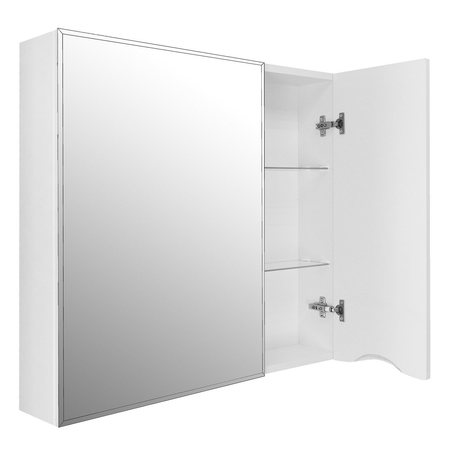 Приобрести loranto зеркало-шкаф santorini 70 70х70 см, правое, белое (cs00086998)