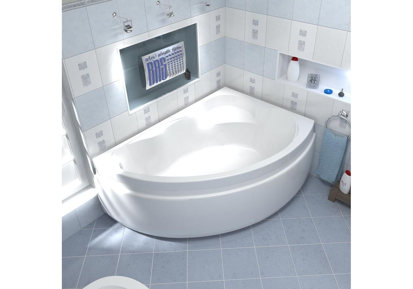 Приобрести акриловая ванна bas лагуна r 170*110