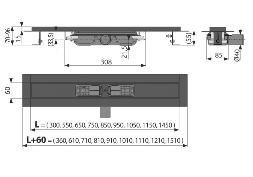 Приобрести сливной трап alcaplast apz101black-650 