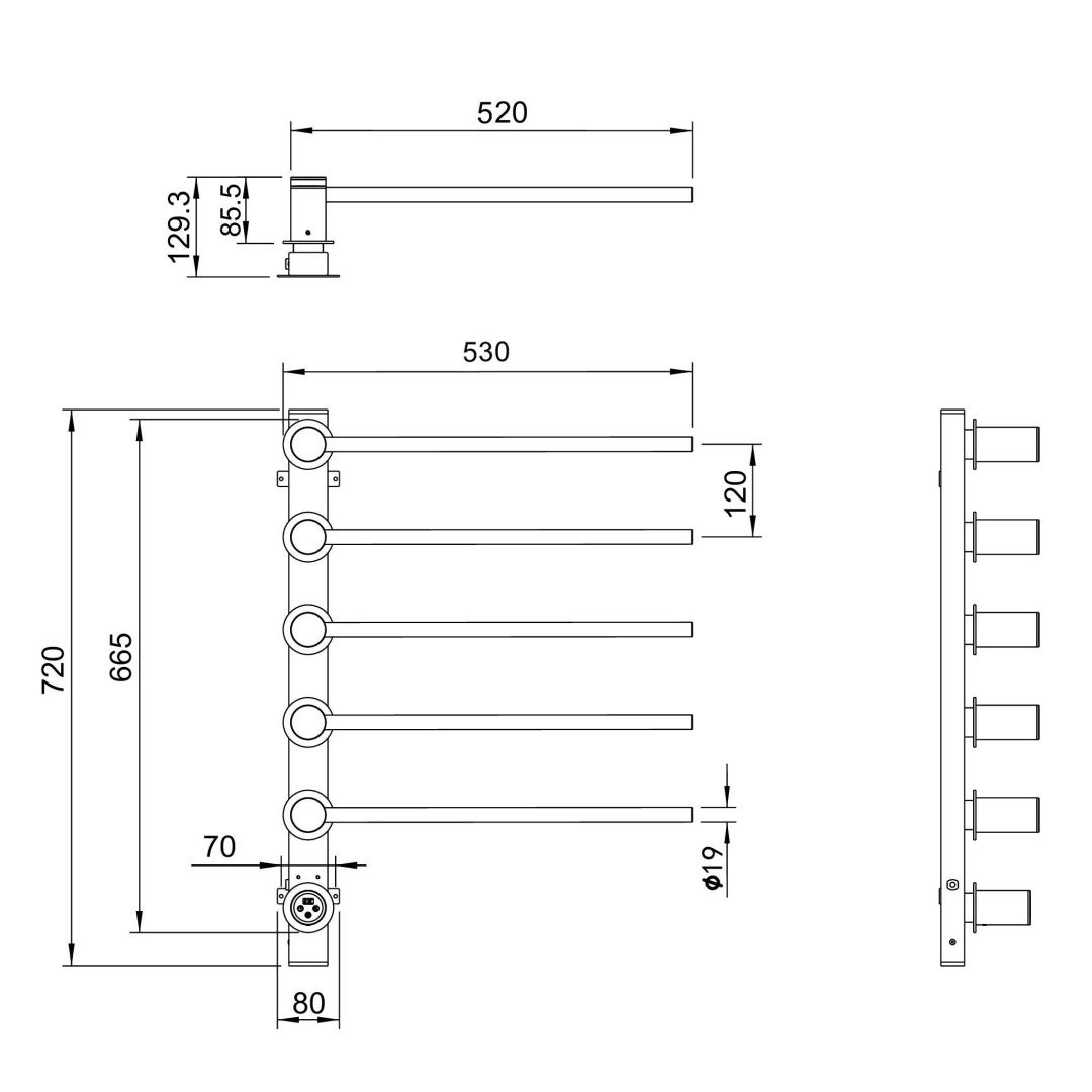 Приобрести полотенцесушитель электрический встраиваемый wonzon & woghand hamburg, брашированный никель (ww-al315-br)