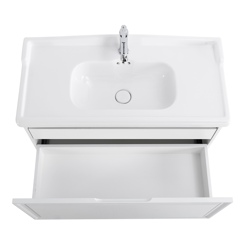 Приобрести cezares тумба подвесная с раковиной giubileo 100 см bianco lucido, белый глянец giubileo-1000-1c-so-bl