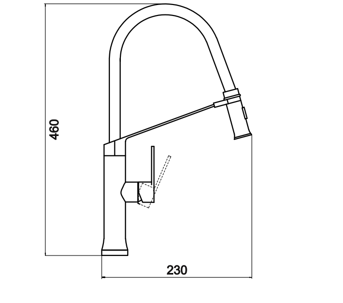 Приобрести savol смеситель для кухни 462мм, гибкий излив, черный\нержавеющая сталь sus6013-01