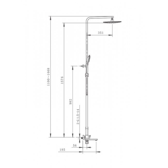 Приобрести gappo душевая система g2417-8 с изливом, белый\хром 94942