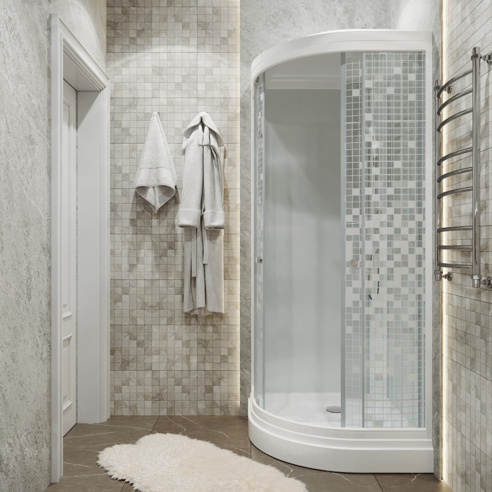 Приобрести тритон душевая кабина стандарт а, мозаика дн4 100х100 см, белая с узором щ0000030290