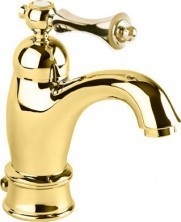 CEZARES Смеситель для раковины MARGOT с донным клапаном, золото MARGOT-LSM1-A-03/24-M