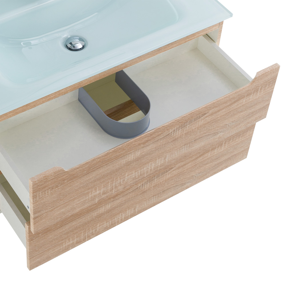 Приобрести belbagno тумба с раковиной etna 100 см, подвесная rovere bianco, стеклянная раковина