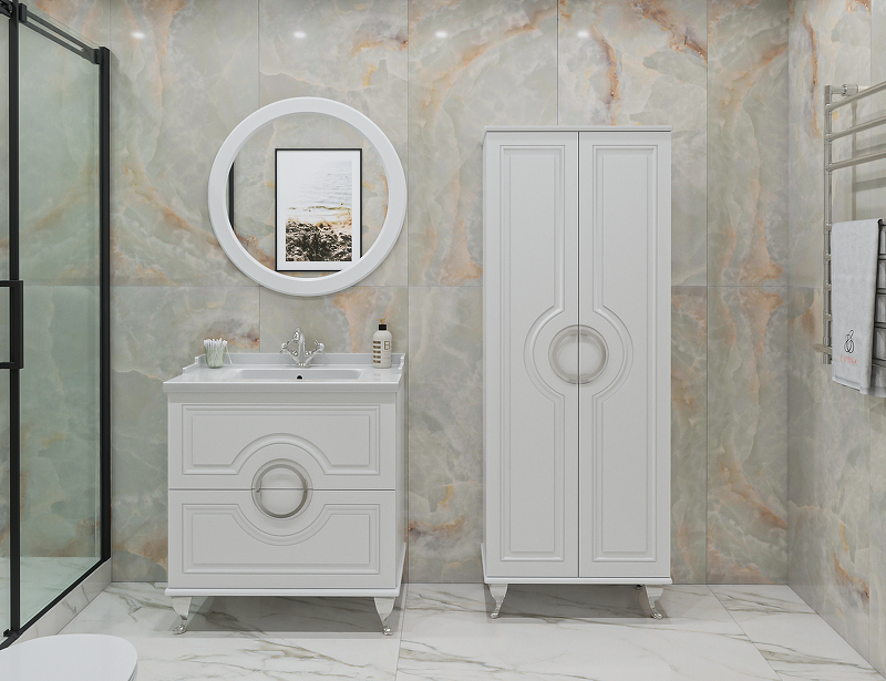 Приобрести caprigo тумба с раковиной напольная velletta 80 см, белая 35317-sf027