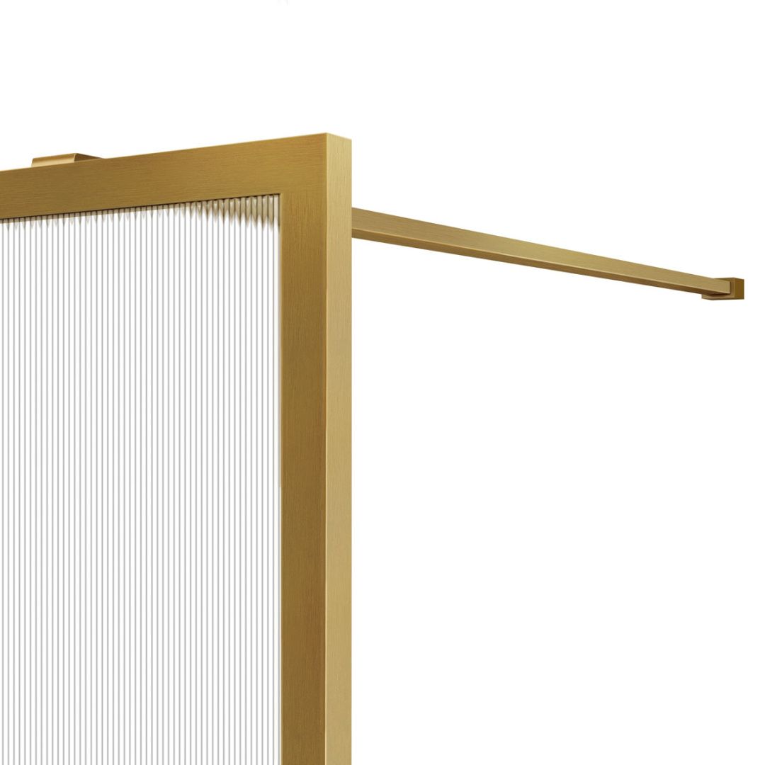 Приобрести vincea душевая перегородка walk-in 100 см, рифленое, брашированное золото vsw-1hp100flbg